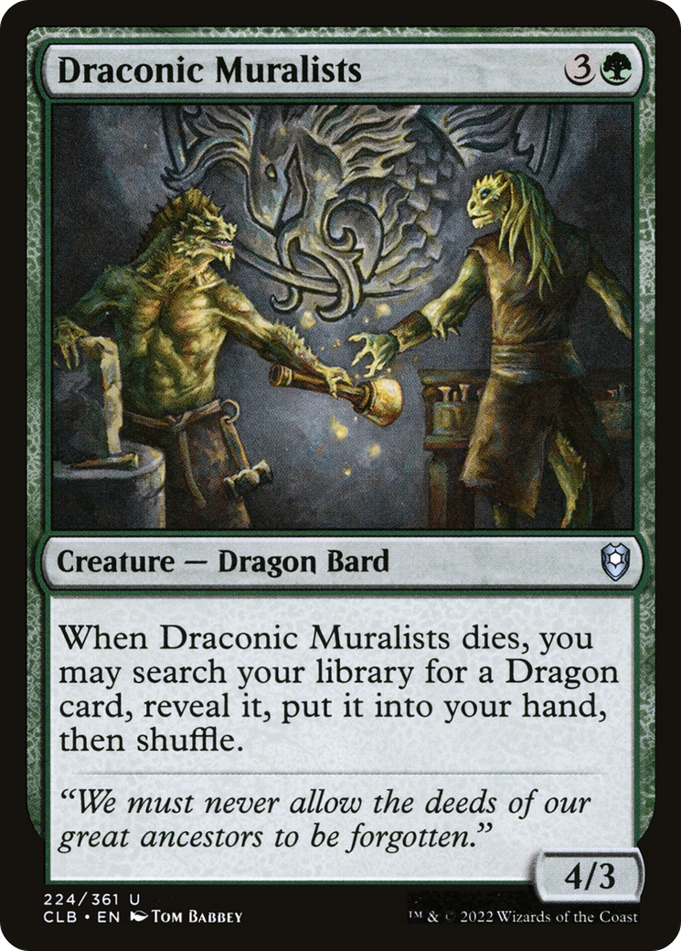 Image of Draconic Muralists (CLB-224) - Commander Legends: Battle for Baldur's Gate Foil
