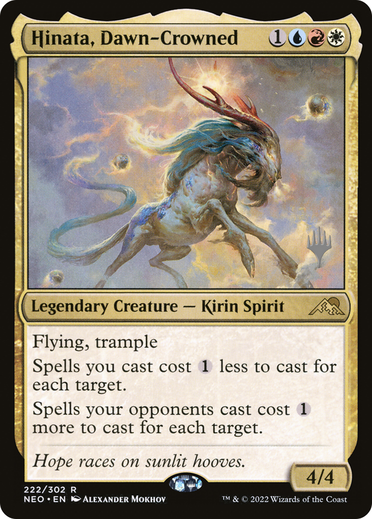 Image of Hinata, Dawn-Crowned (PPNEO-222) - Kamigawa: Neon Dynasty Promos