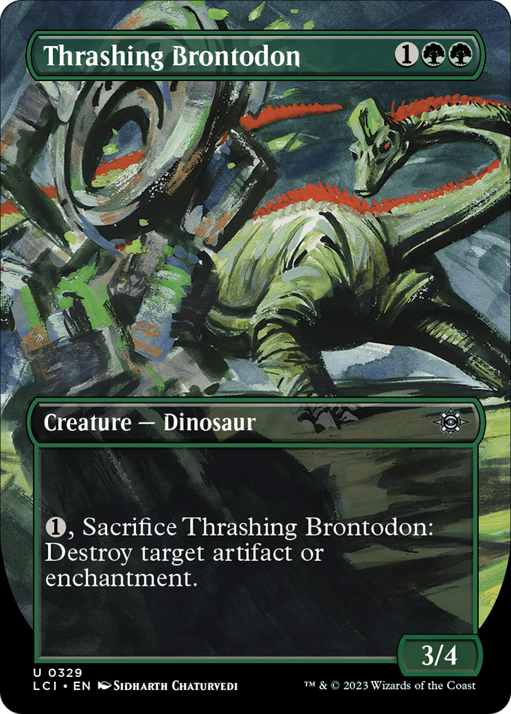Image of Thrashing Brontodon (Borderless) (LCI-329) - The Lost Caverns of Ixalan (Borderless)