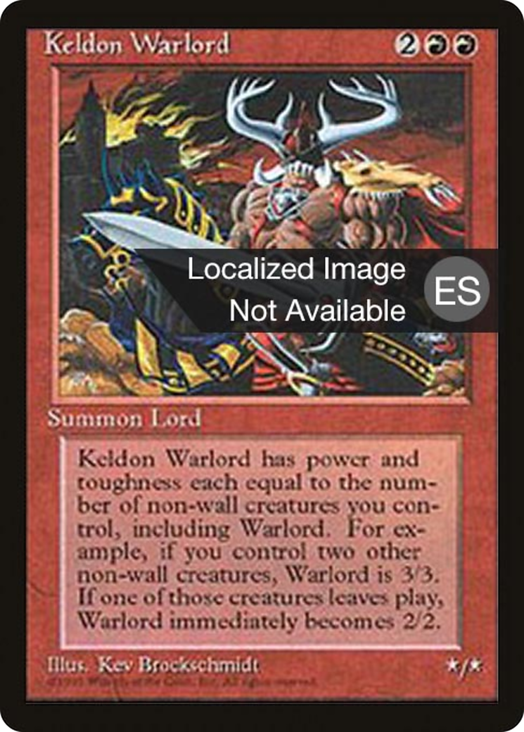 Image of Keldon Warlord (4BB-) - Fourth Edition Foreign Black Border