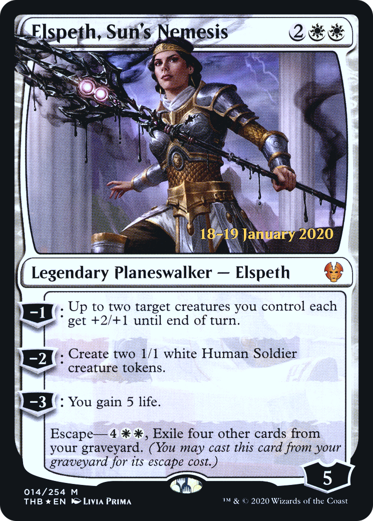 Image of Elspeth, Sun's Nemesis (PRE-014) - Theros Beyond Death Promos Foil