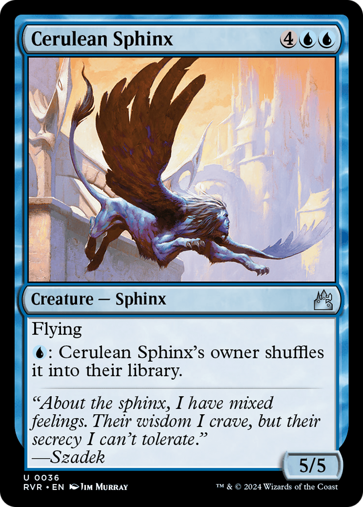 Image of Cerulean Sphinx (RVR-036) - Ravnica Remastered