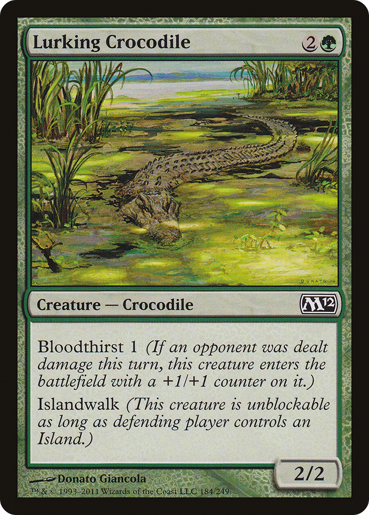 Image of Lurking Crocodile (M12-184) - Magic 2012 Foil