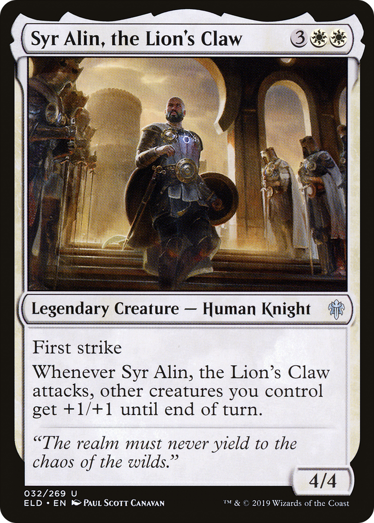 Image of Syr Alin, the Lion's Claw (ELD-032) - Throne of Eldraine