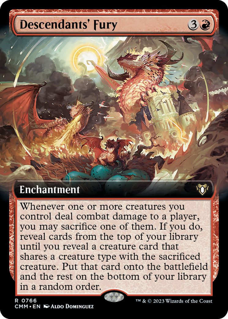 Image of Descendants' Fury (Extended Art) (CMM-766) - Commander Masters: (Extended Art)