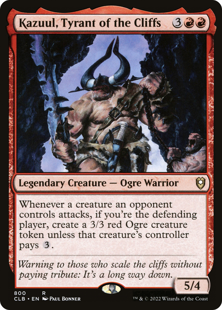Image of Kazuul, Tyrant of the Cliffs (CLB-800) - Commander Legends: Battle for Baldur's Gate