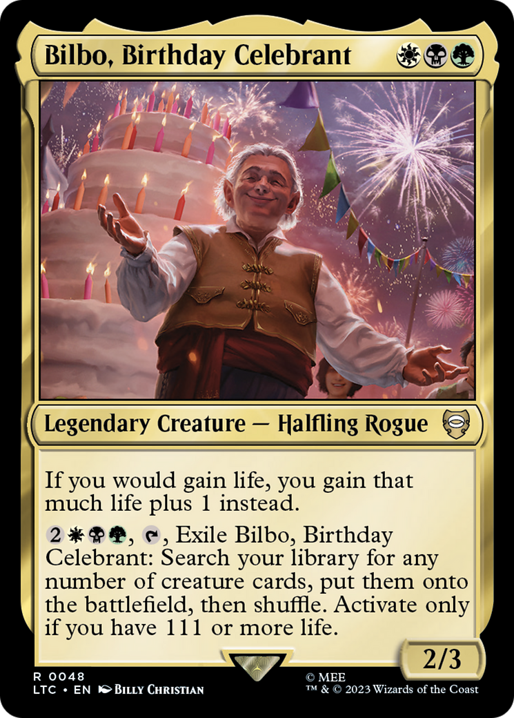 Image of Bilbo, Birthday Celebrant (LTC-048) - Tales of Middle-earth Commander