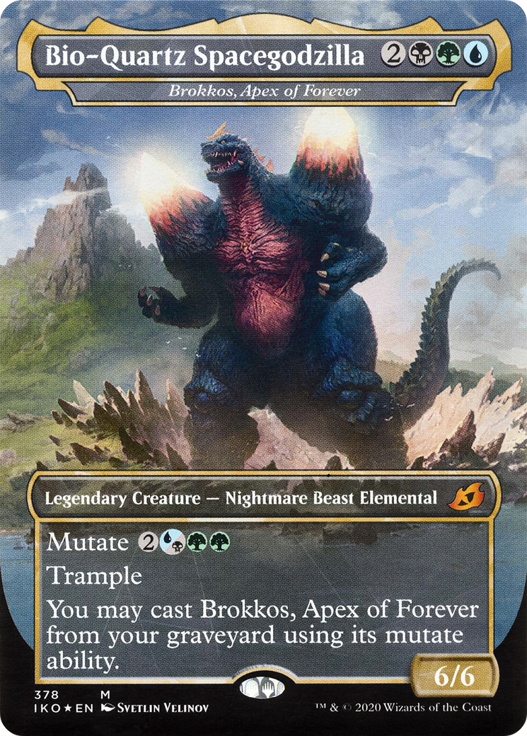 Image of Bio-Quartz Spacegodzilla - Brokkos, Apex of Forever (IKO-378) - Ikoria: Lair of Behemoths / Bio-Quartz Spacegodzilla (Borderless)