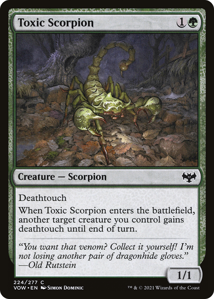 Image of Toxic Scorpion (VOW-224) - Innistrad: Crimson Vow Foil