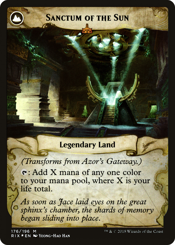 Image of Azor's Gateway (PRE-176) - Rivals of Ixalan Promos: (compasslanddfc) Foil