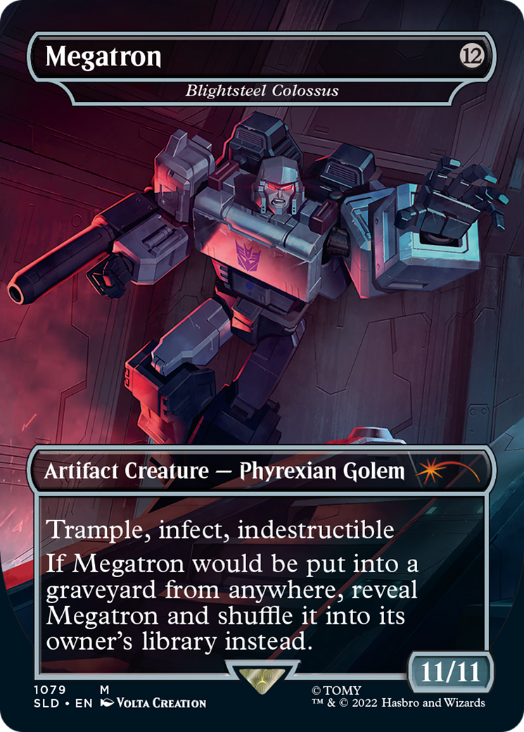 Image of Megatron - Blightsteel Colossus (SLD-1079) - Secret Lair Drop (Borderless) Foil