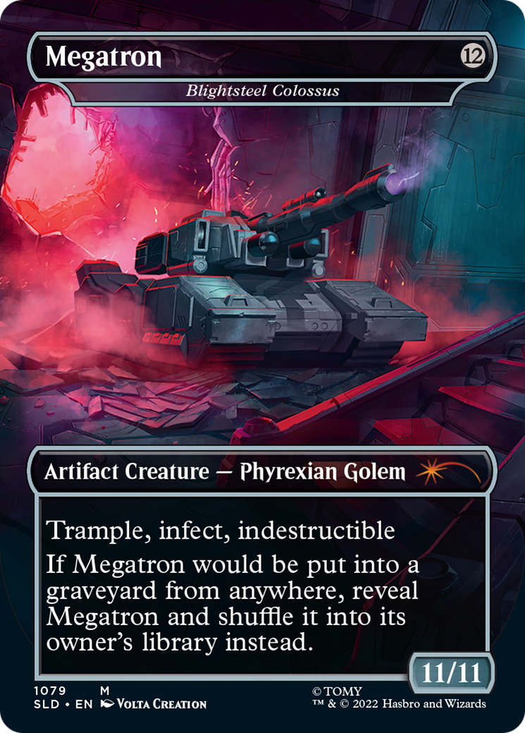 Image of Megatron - Blightsteel Colossus (SLD-1079) - Secret Lair Drop (Borderless) Foil
