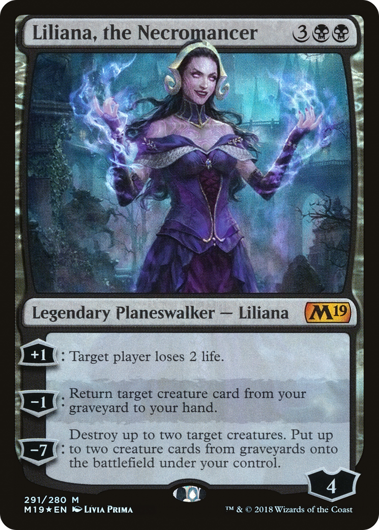 Image of Liliana, the Necromancer (M19-291) - Core Set 2019 Foil