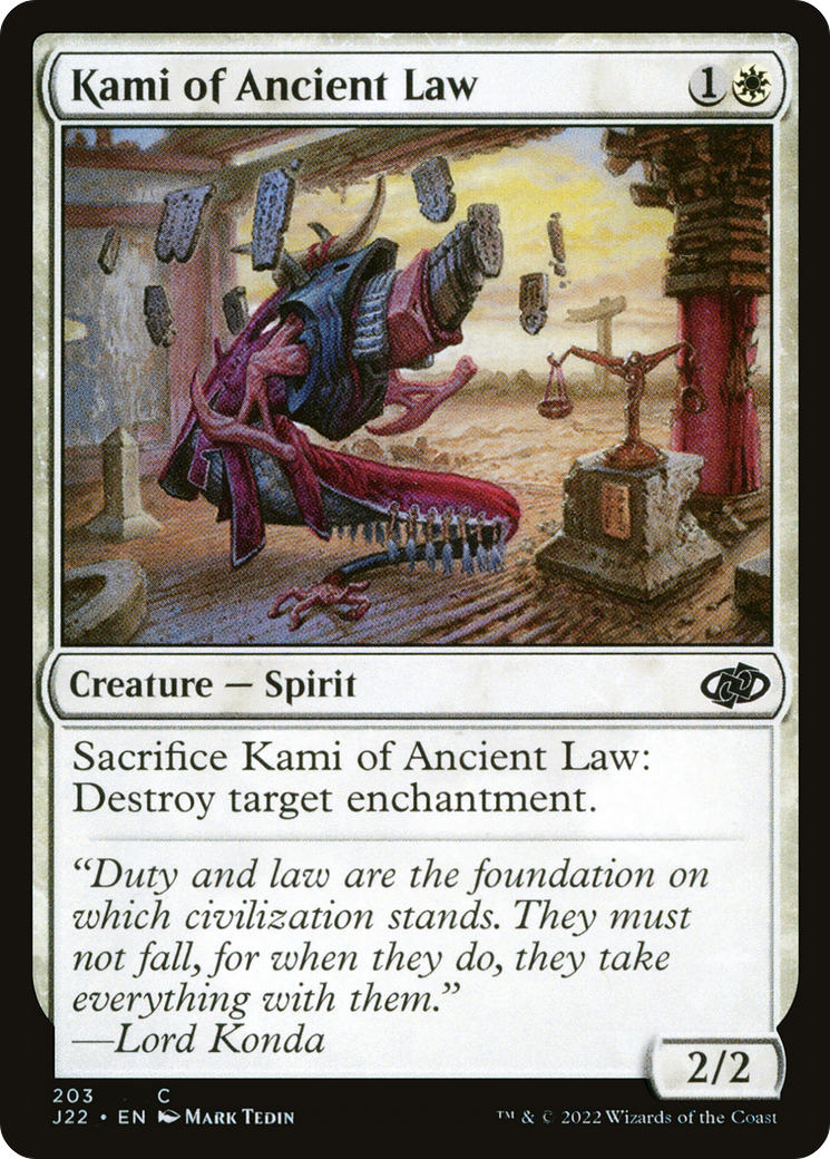 Image of Kami of Ancient Law (J22-203) - Jumpstart 2022
