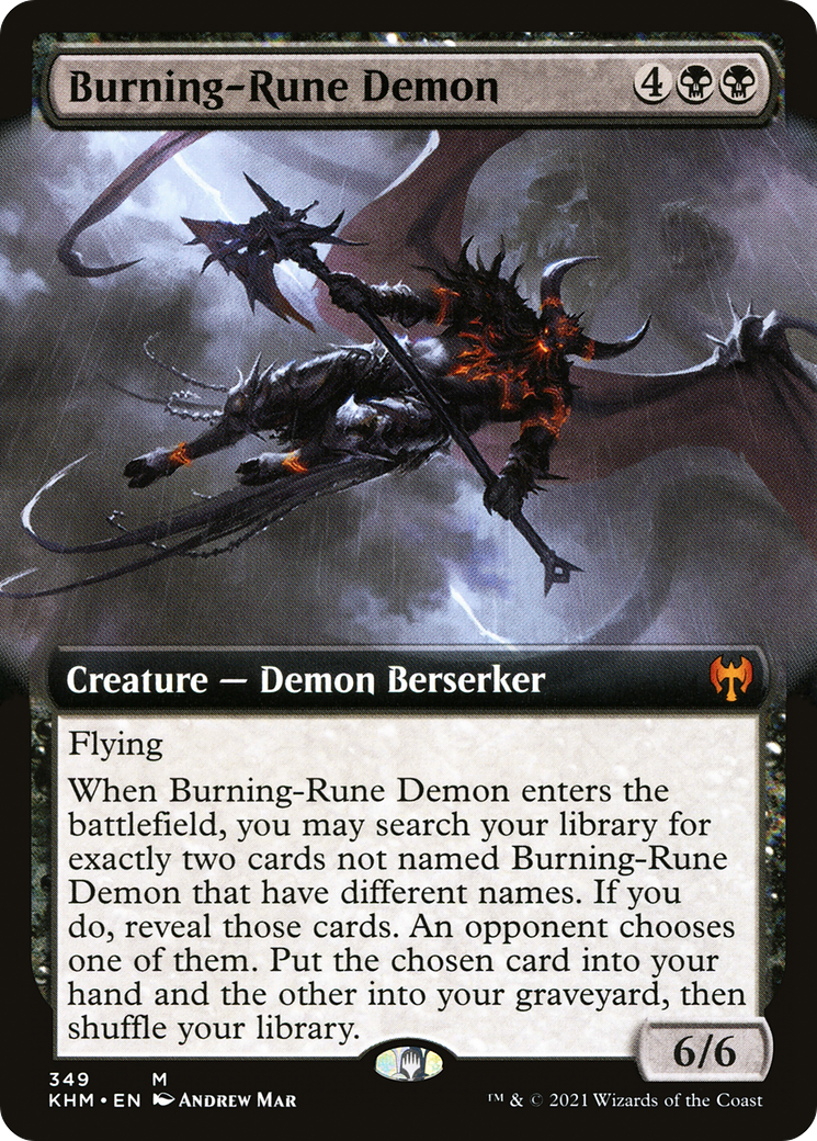 Image of Burning-Rune Demon (Extended Art) (KHM-349) - Kaldheim: (Extended Art)