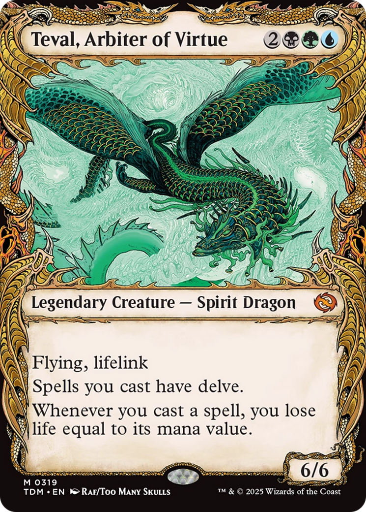 Image of Teval, Arbiter of Virtue (Showcase) (TDM-319) - Tarkir: Dragonstorm: (Showcase)