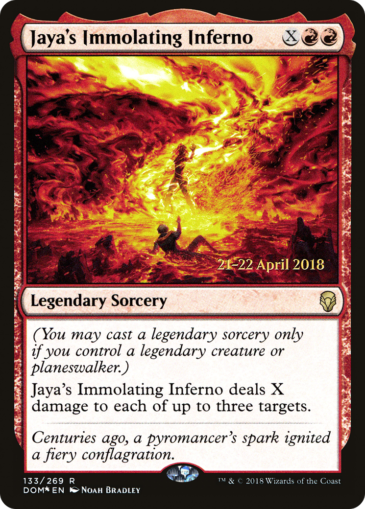 Image of Jaya's Immolating Inferno (PRE-133) - Dominaria Promos Foil