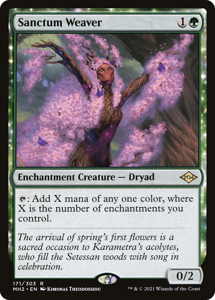 Image of Sanctum Weaver (MH2-171) - Modern Horizons 2: (enchantment) Foil