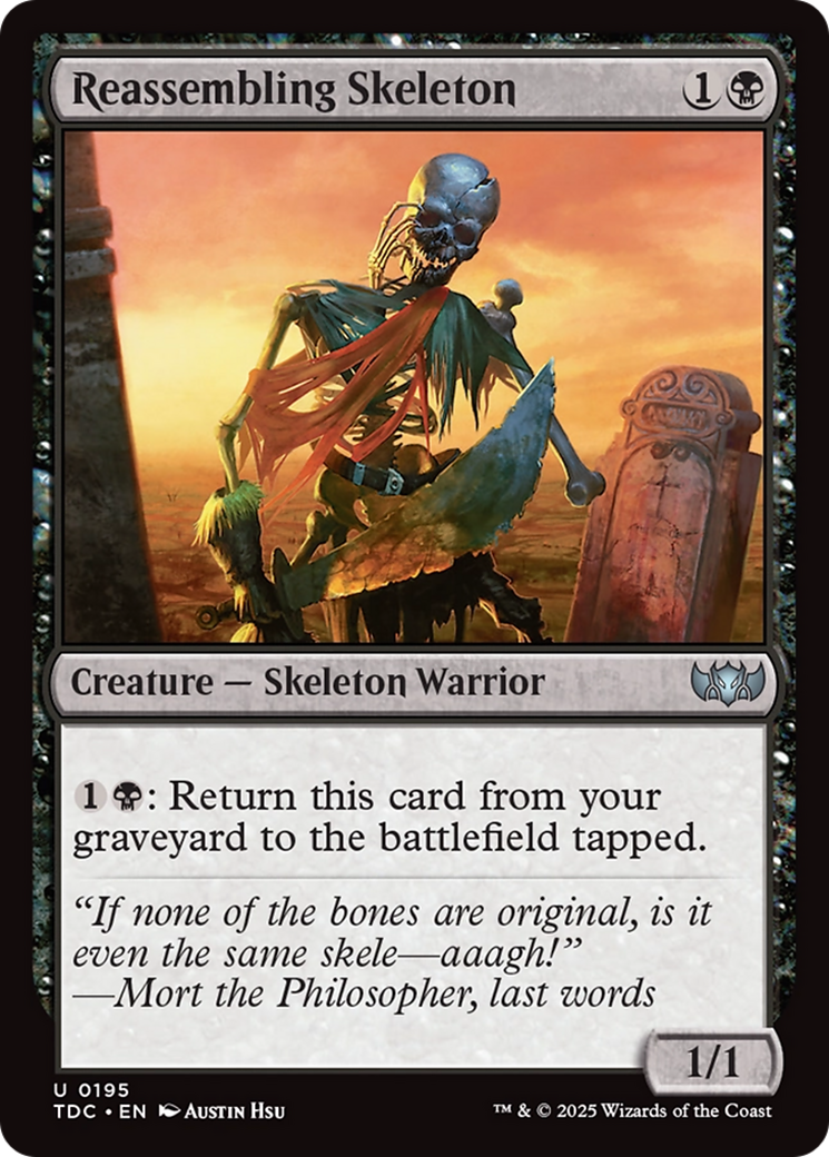 Image of Reassembling Skeleton (TDC-195) - Commander: Tarkir: Dragonstorm