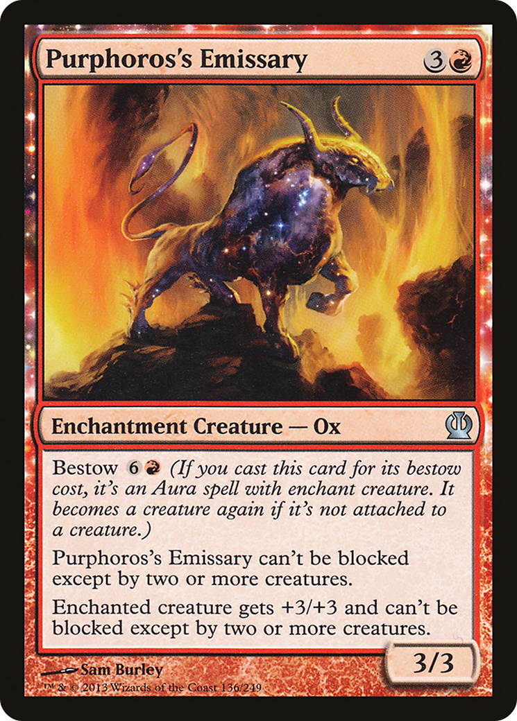 Image of Purphoros's Emissary (THS-136) - Theros: (enchantment) Foil