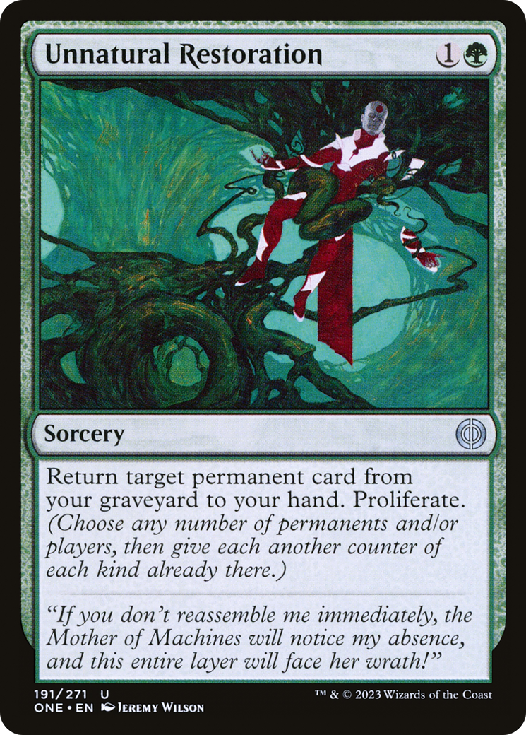 Image of Unnatural Restoration (ONE-191) - Phyrexia: All Will Be One Foil