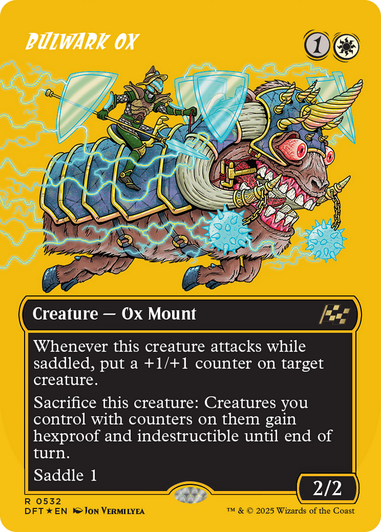 Image of Bulwark Ox (Borderless) (First-Place Foil) (DFT-532) - Aetherdrift (Borderless) Foil