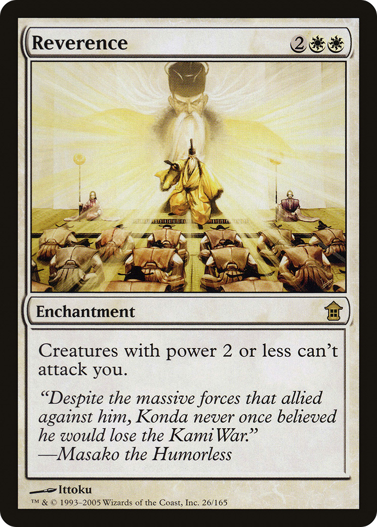 Image of Reverence (SOK-026) - Saviors of Kamigawa
