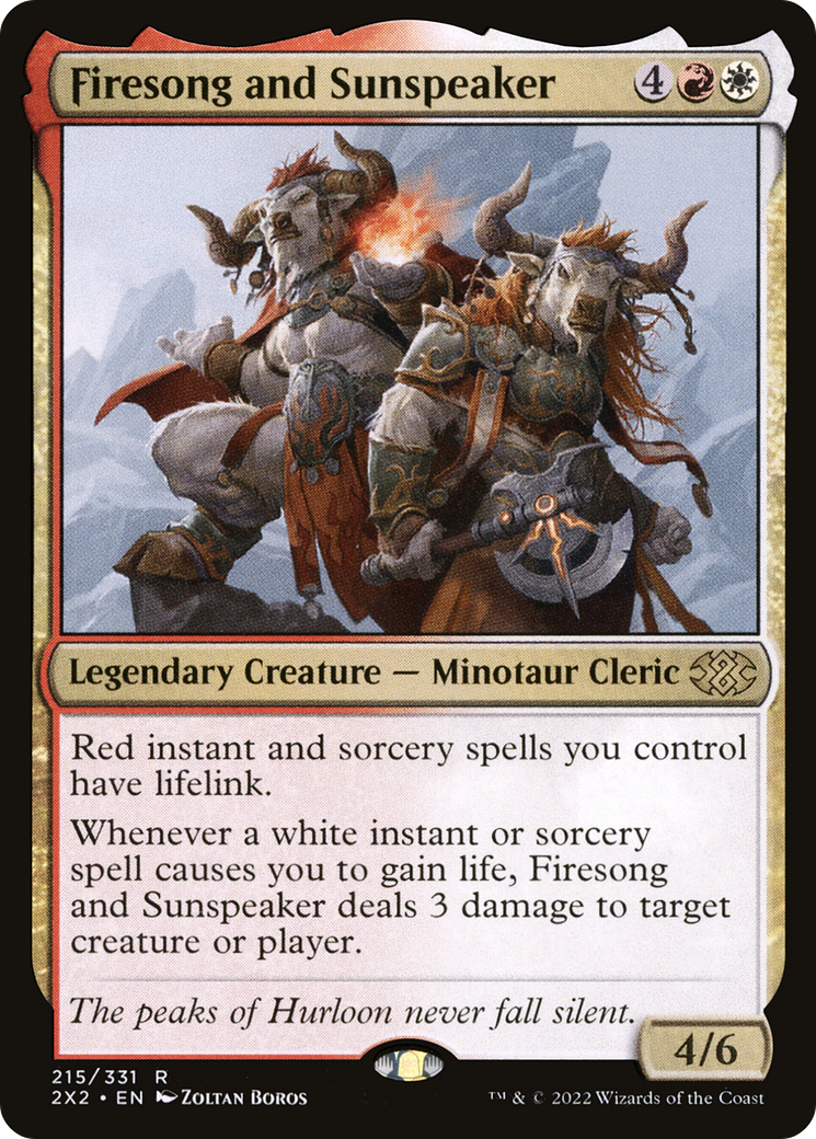 Image of Firesong and Sunspeaker (2X2-215) - Double Masters 2022 Foil