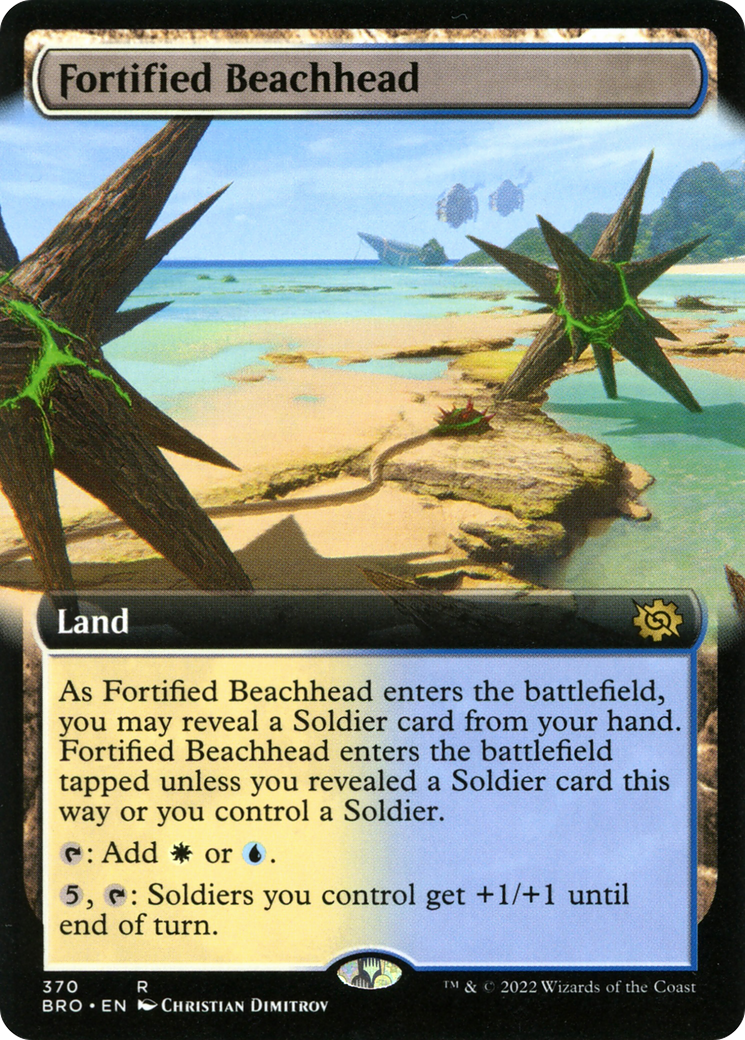 Image of Fortified Beachhead (Extended Art) (BRO-370) - The Brothers' War: (Extended Art) Foil