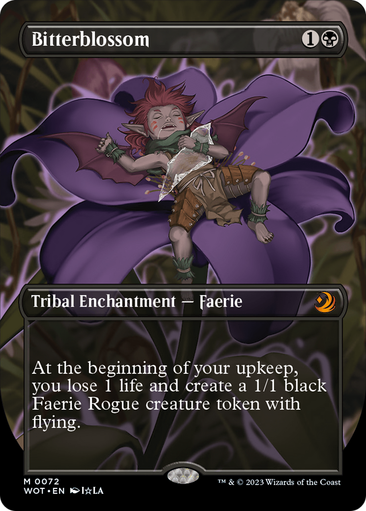 Image of Bitterblossom (Anime Borderless) (WOT-072) - Wilds of Eldraine: Enchanting Tales (Borderless)