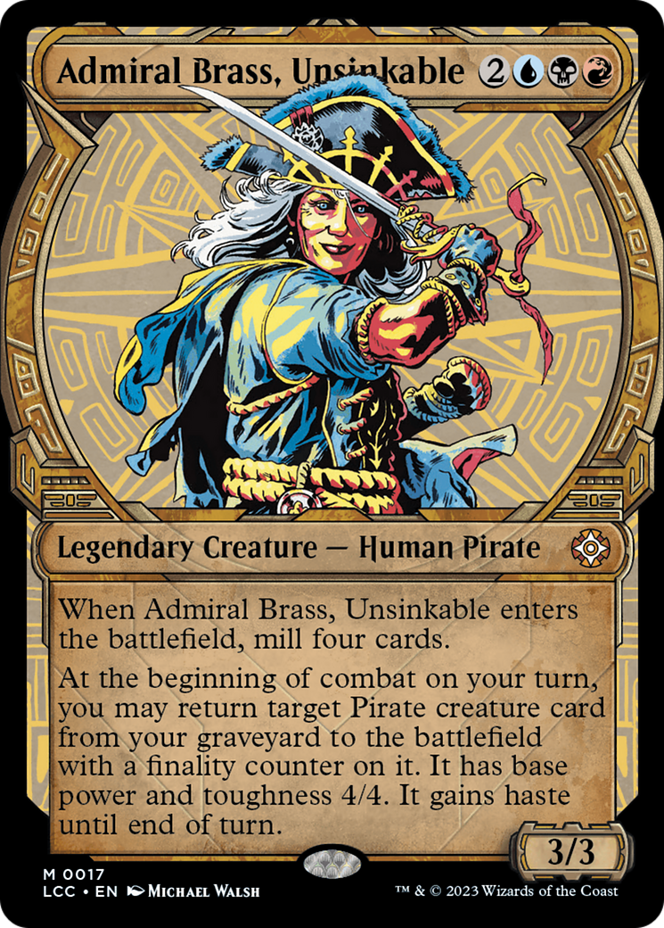 Image of Admiral Brass, Unsinkable (Showcase) (LCC-017) - The Lost Caverns of Ixalan Commander: (Showcase) Foil