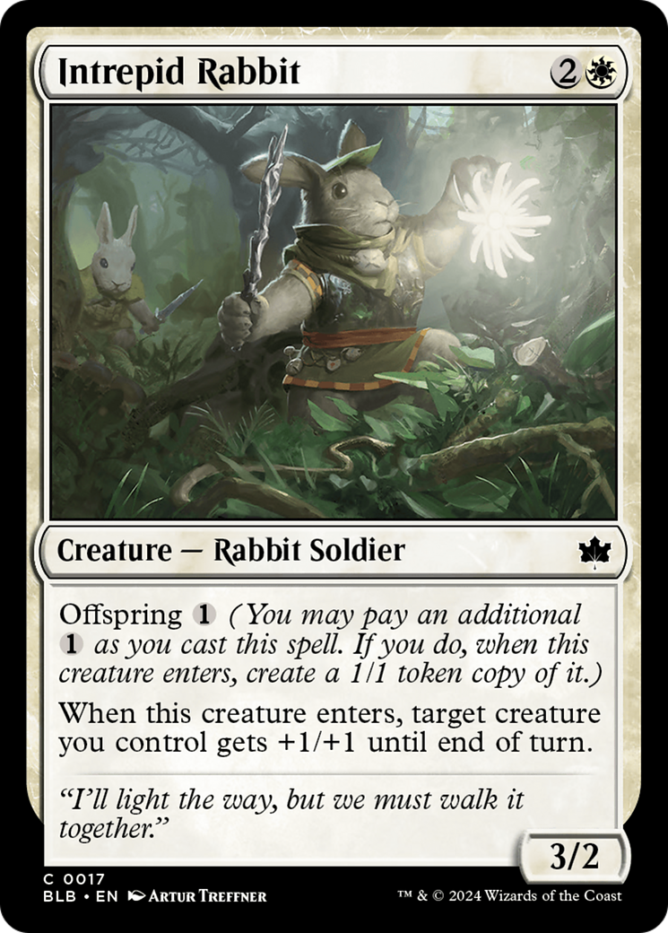 Image of Intrepid Rabbit (BLB-017) - Bloomburrow Foil