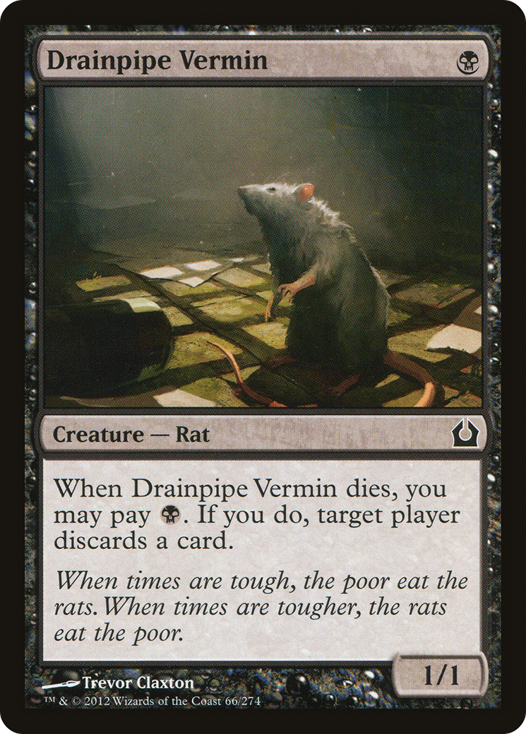 Image of Drainpipe Vermin (RTR-066) - Return to Ravnica