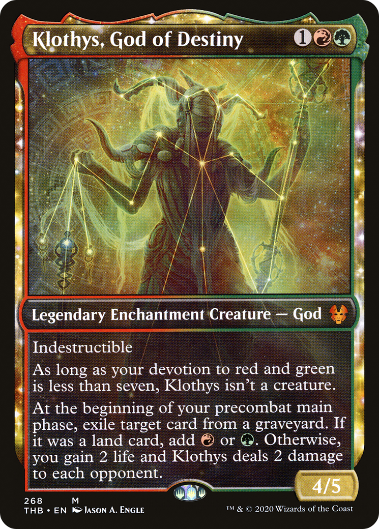 Image of Klothys, God of Destiny (Showcase) (THB-268) - Theros Beyond Death: (enchantment, Showcase)