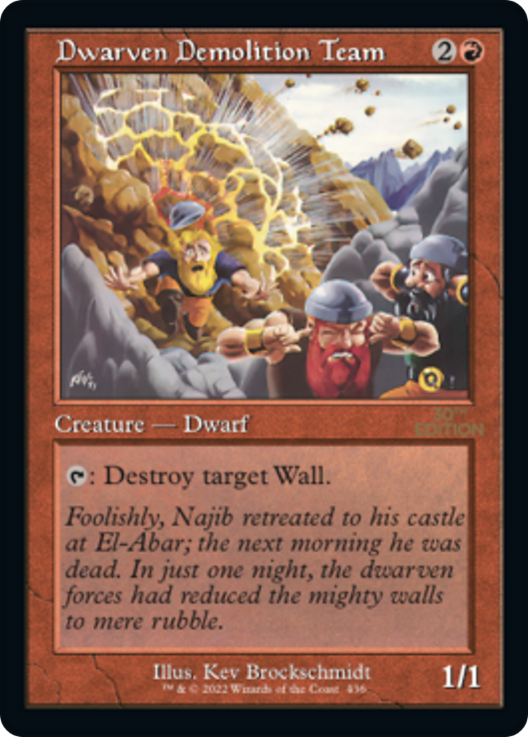 Image of Dwarven Demolition Team (Retro Frame) (30A-436) - 30th Anniversary Edition