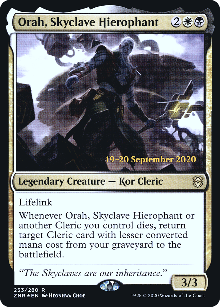 Image of Orah, Skyclave Hierophant (PRE-233) - Zendikar Rising Promos Foil