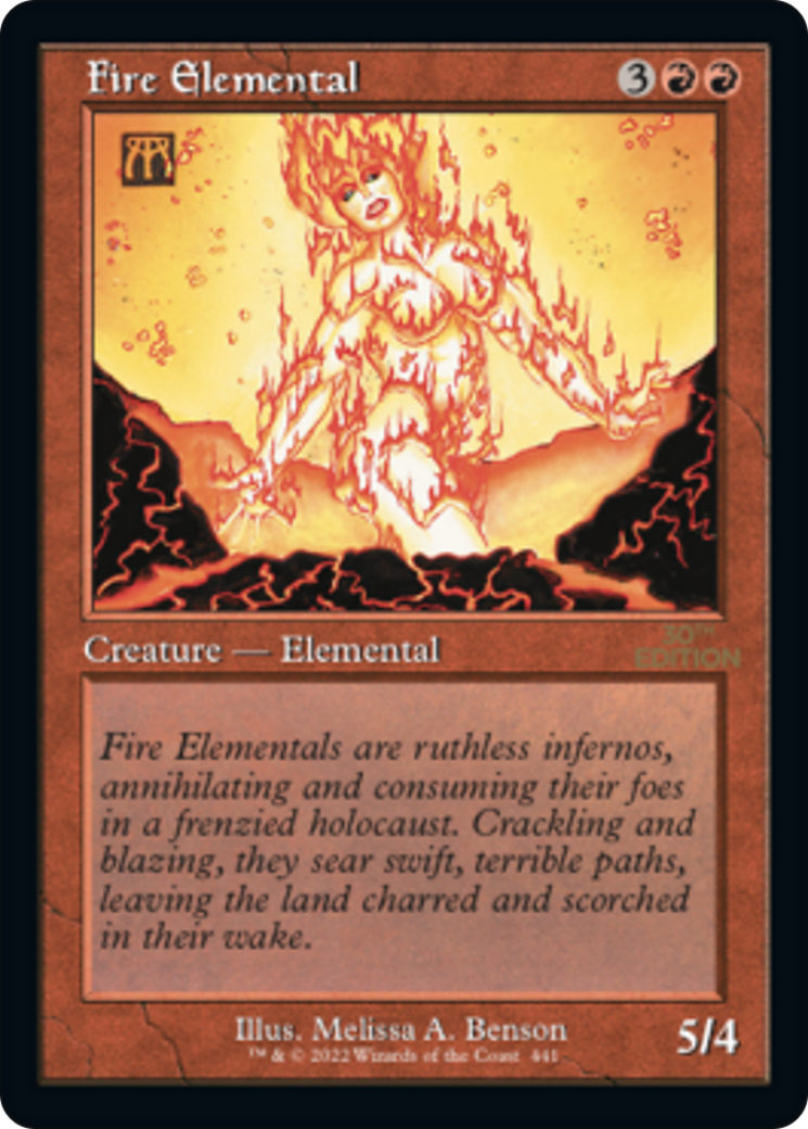 Image of Fire Elemental (Retro Frame) (30A-441) - 30th Anniversary Edition