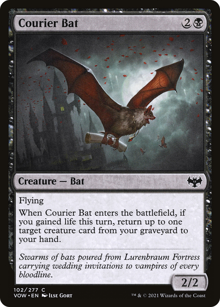 Image of Courier Bat (VOW-102) - Innistrad: Crimson Vow