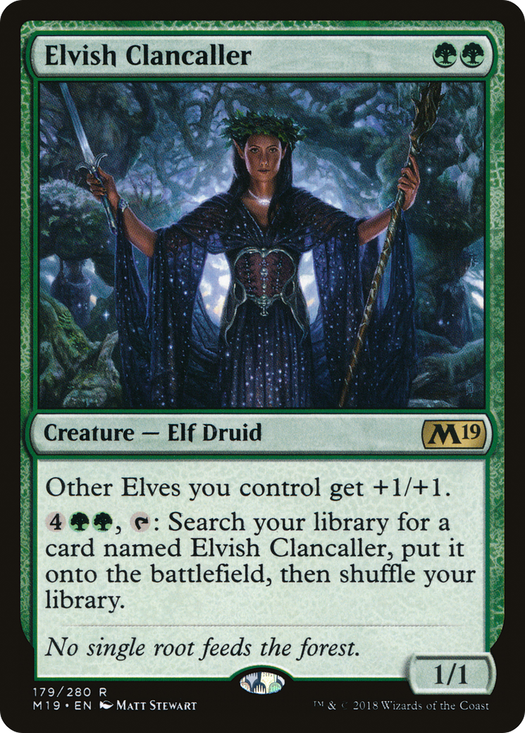 Image of Elvish Clancaller (M19-179) - Core Set 2019 Foil