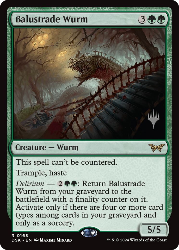 Image of Balustrade Wurm (PPDSK-168) - Duskmourn: House of Horror Promos