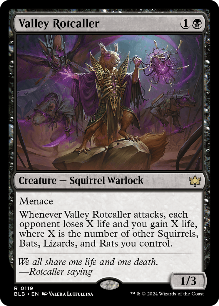 Image of Valley Rotcaller (BLB-119) - Bloomburrow Foil