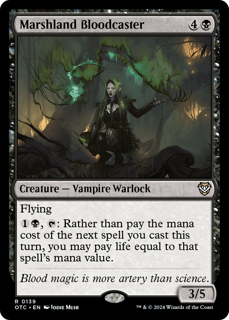 Image of Marshland Bloodcaster (OTC-139) - Outlaws of Thunder Junction Commander