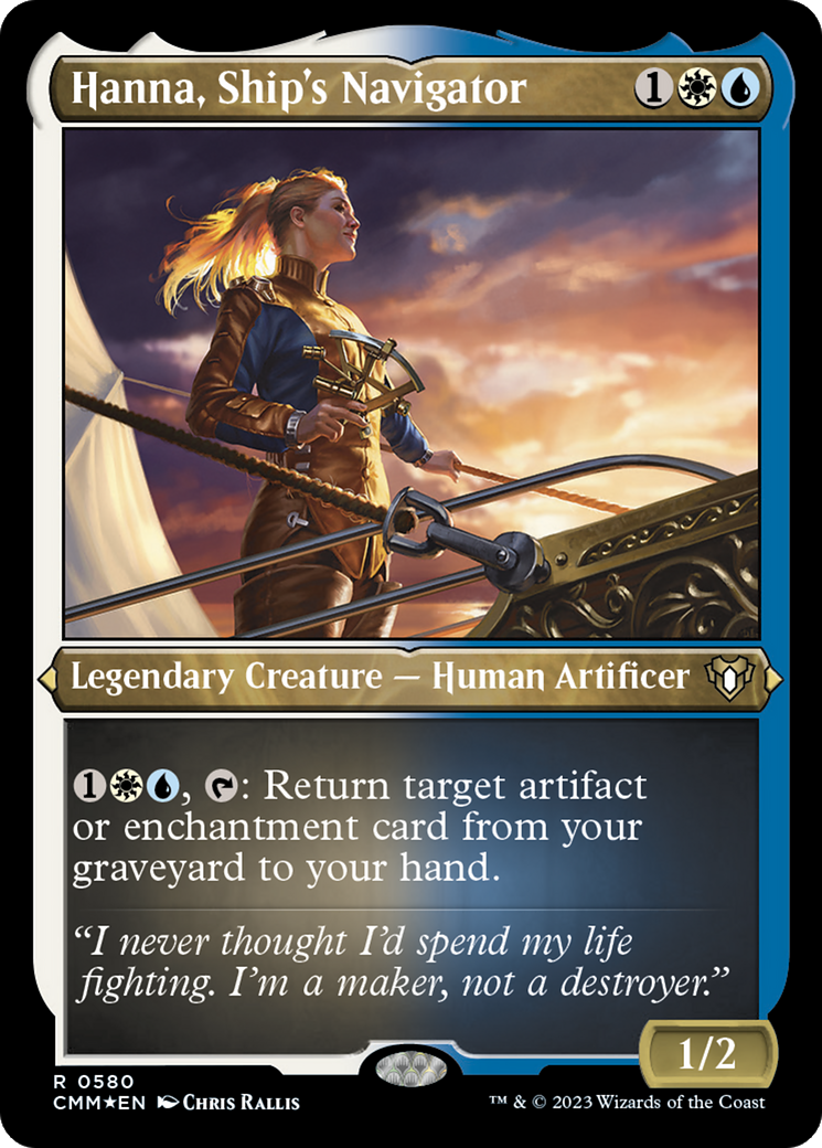 Image of Hanna, Ship's Navigator (CMM-580) - Commander Masters Etched Foil