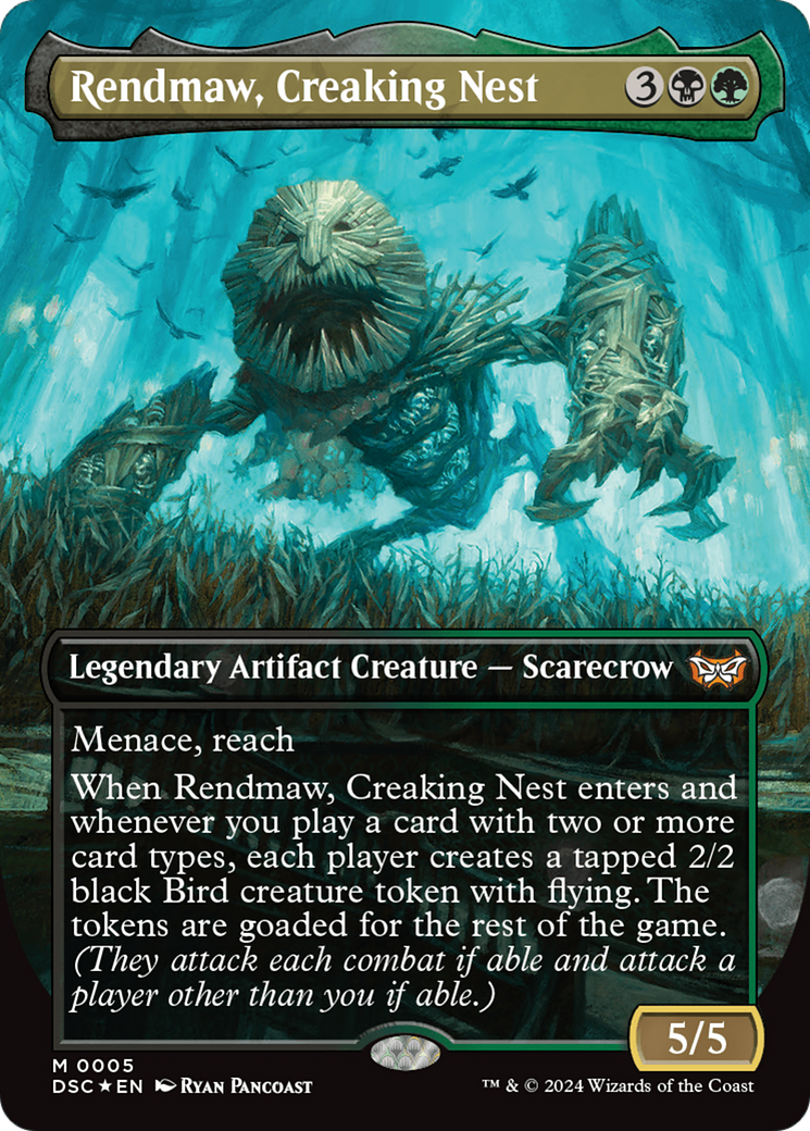 Image of Rendmaw, Creaking Nest (Borderless) (DSC-005) - Duskmourn: House of Horror Commander (Borderless)