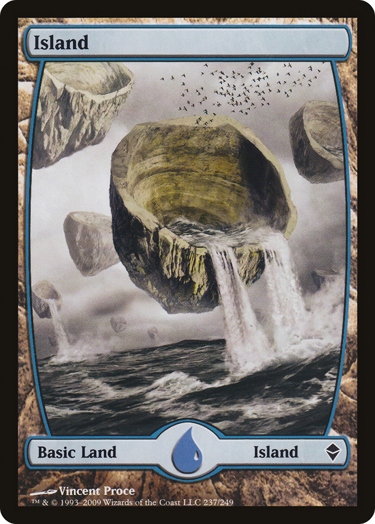 Image of Island (237) - Full Art (ZEN-237) - Zendikar Foil