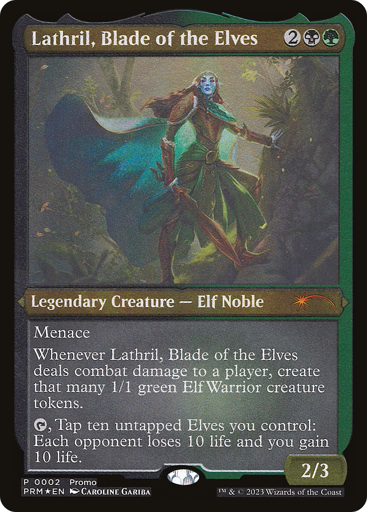Image of Lathril, Blade of the Elves (PKHM-02★) - Kaldheim Promos Etched Foil