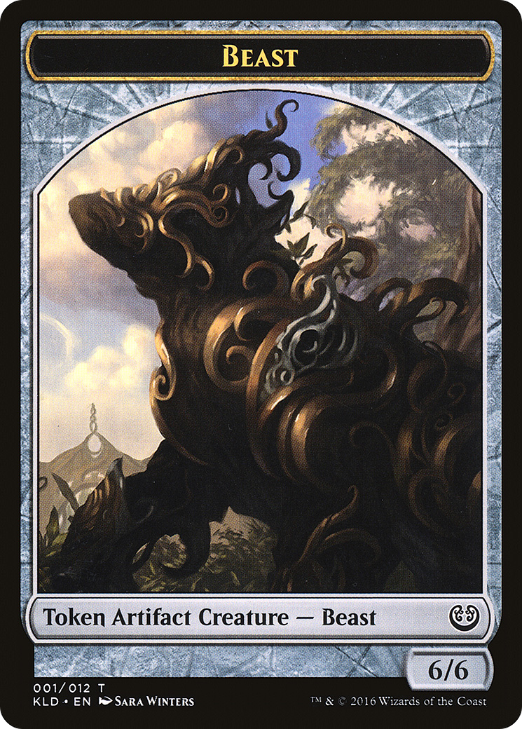 Image of Beast Token (001) (KLD-001) - Kaladesh Tokens