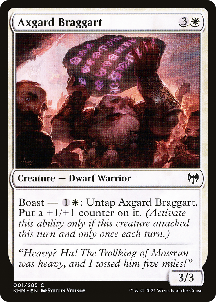 Image of Axgard Braggart (KHM-001) - Kaldheim Foil