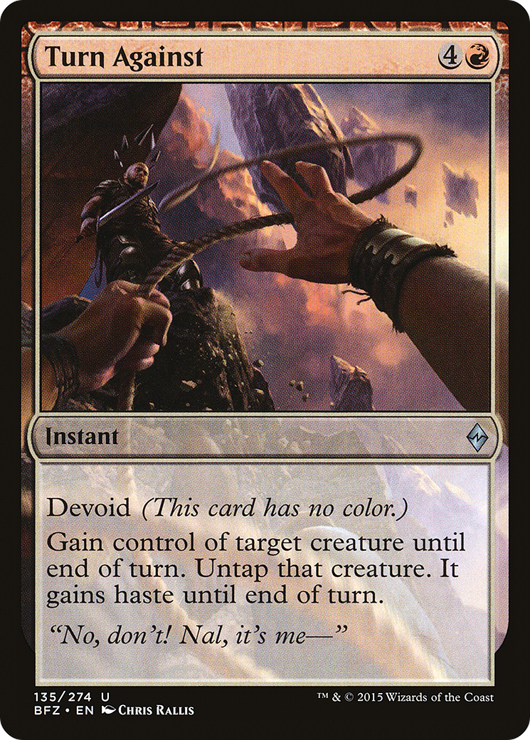 Image of Turn Against (BFZ-135) - Battle for Zendikar: (devoid) Foil