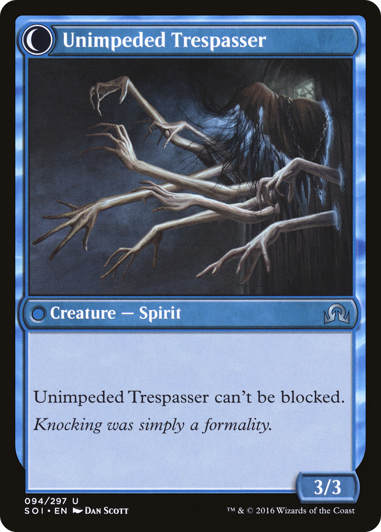 Image of Uninvited Geist (SOI-094) - Shadows over Innistrad: (Double Faced Transform)